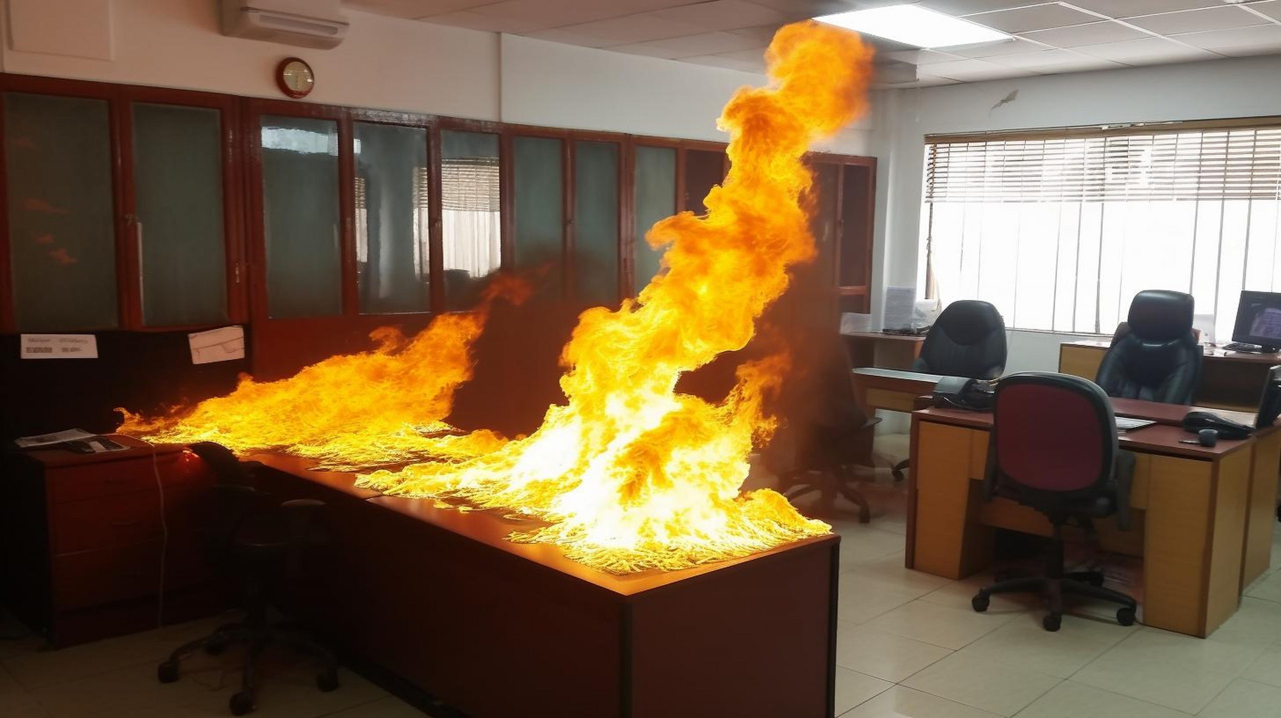 Commercial fire