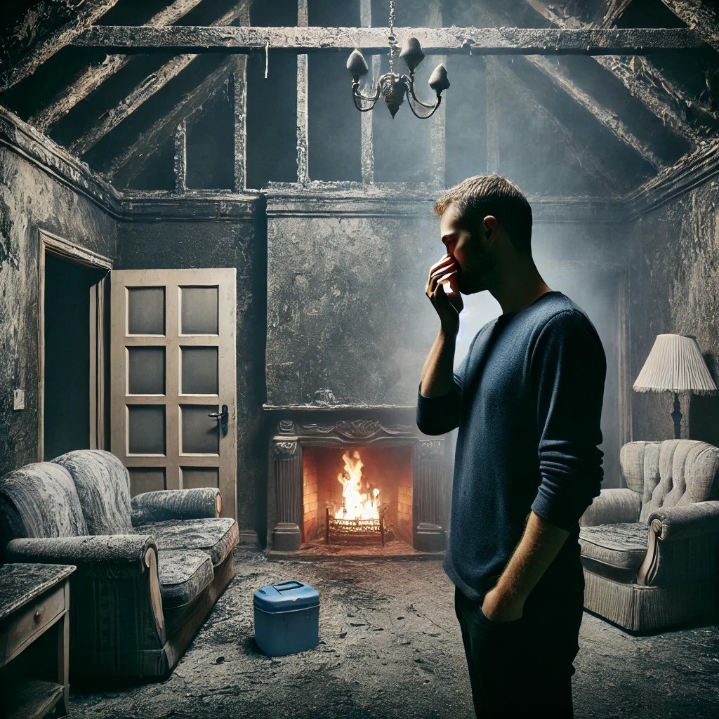 Smoke-Damaged House