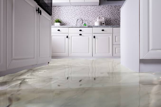 Kitchen water damage