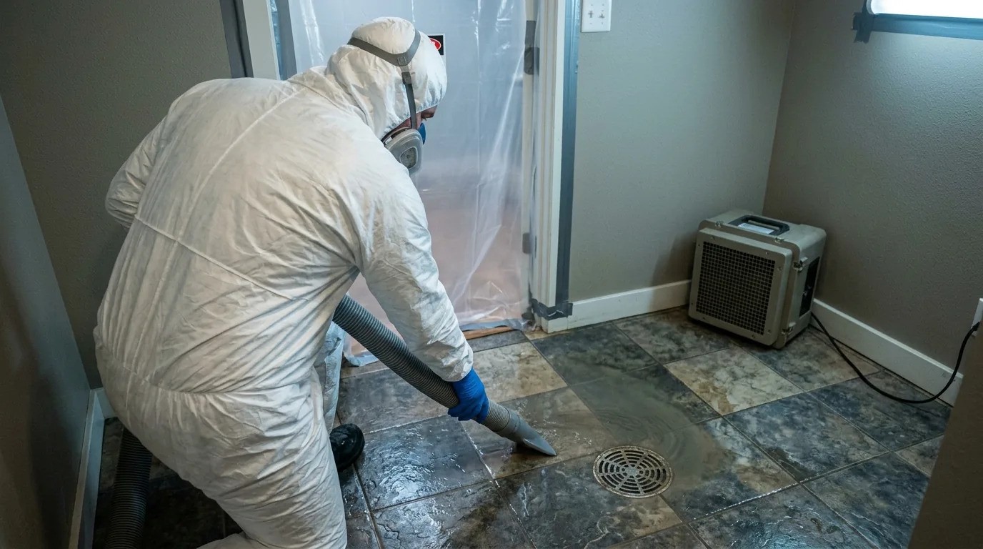 Toilet Backup Cleanup