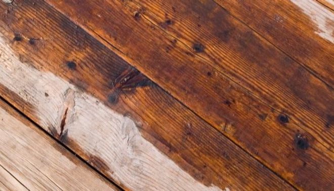 water damage on wood