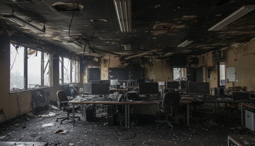 Commercial fire cleanup