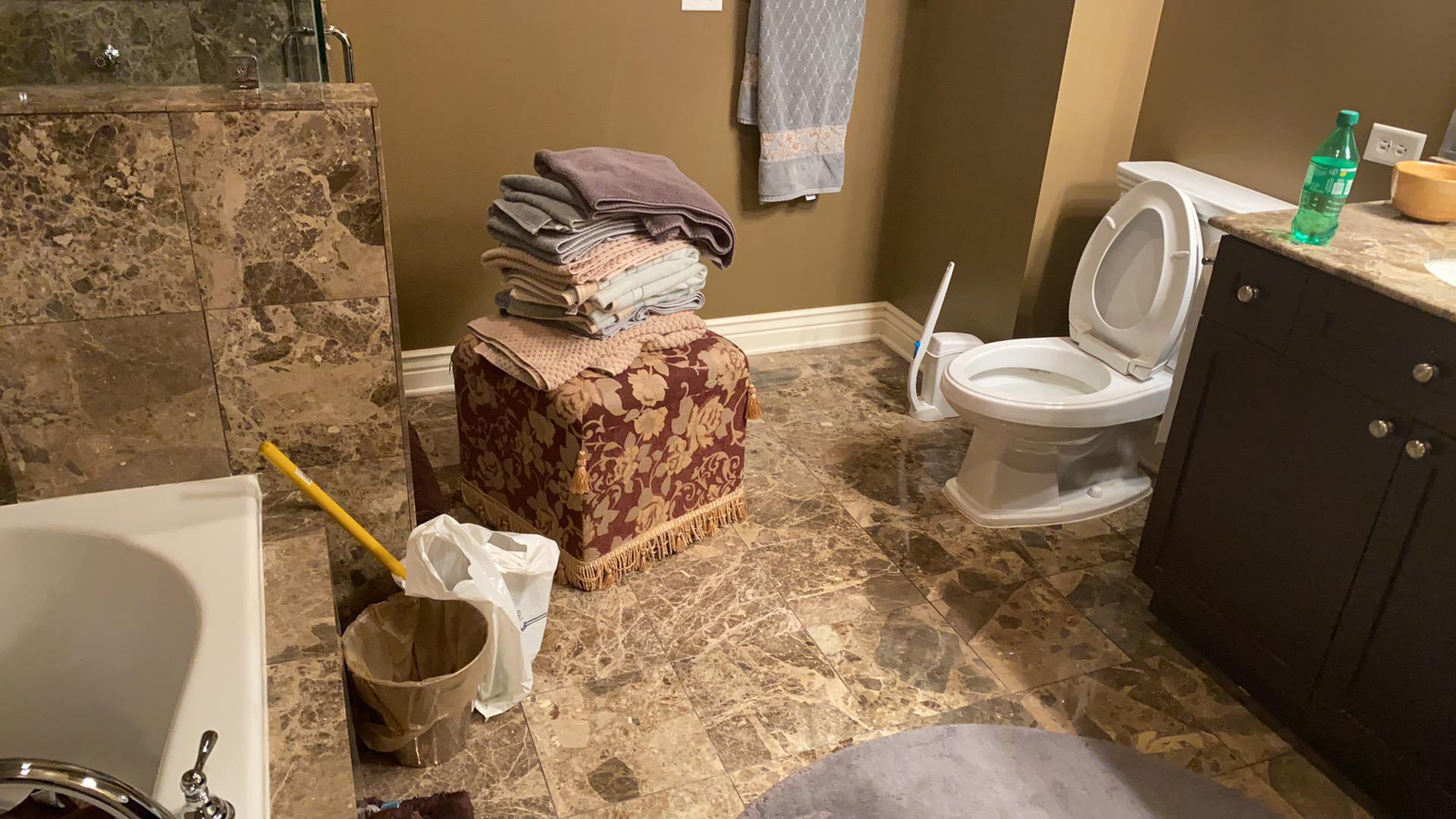 Toilet Overflow Water Damage Cleanup