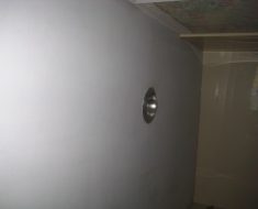 Light in soot room during fire damage remediation process by PuroClean of South Miami Miami FL