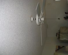 Fan in soot room during fire damage remediation process by PuroClean of South Miami Miami FL