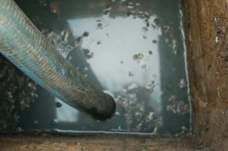 Sewage backup in a sump pump