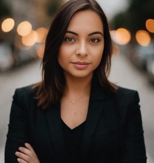 Girl in a suit jacket