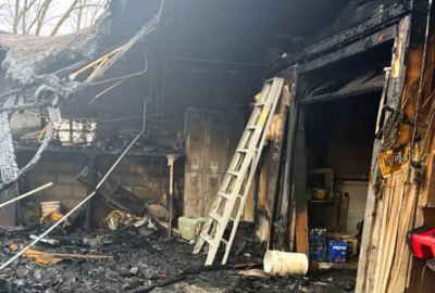 Professional emergency fire damage cleanup services restoring residential property after a fire.