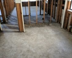 Drywall removed as remediation by PuroClean of Naples FL