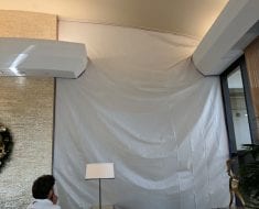 Hotel hallway covered during remediation process by PuroClean of Naples