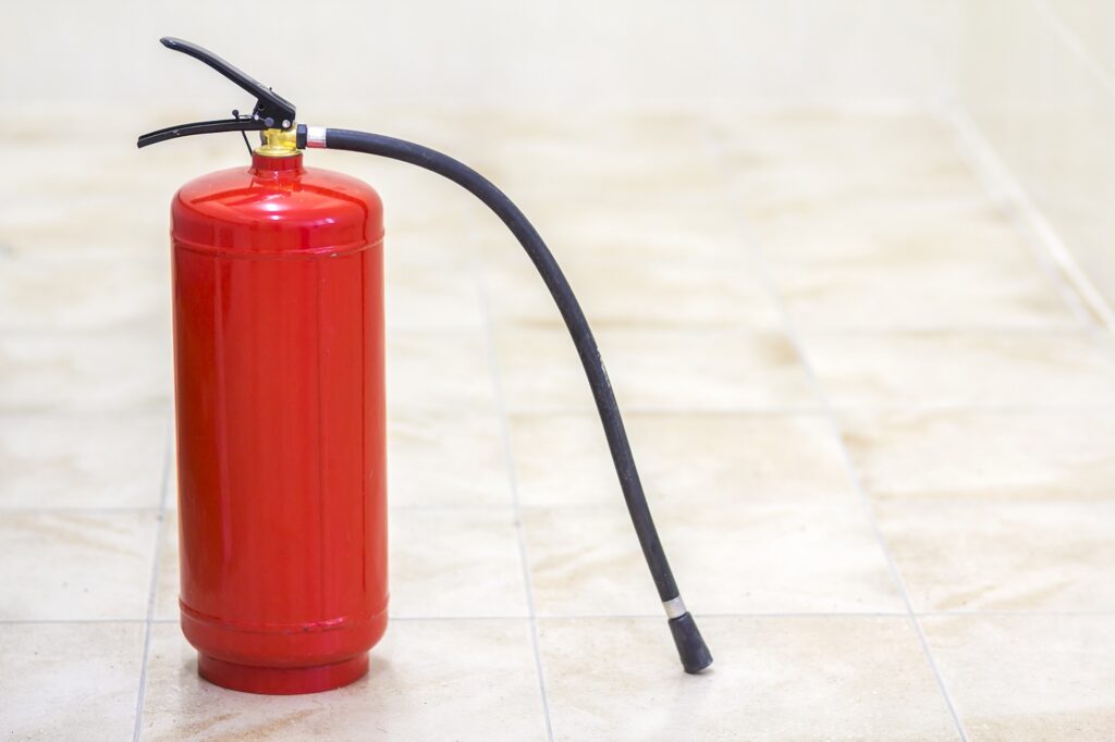 Fire extinguisher isolated on white background image