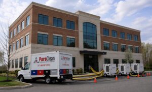Professional Water Damage Restoration in progress