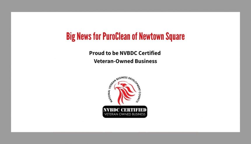 VBDC certified veteran-owned business logo with PuroClean branding