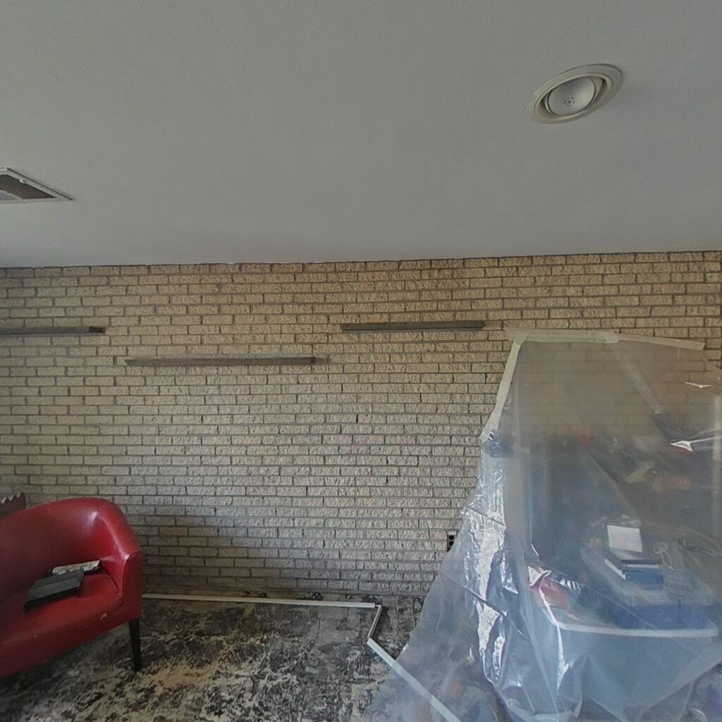 Recent water damage to the living room warranted a water mitigation job for our PucoClean technicians.