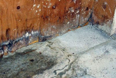 concrete floor water damage