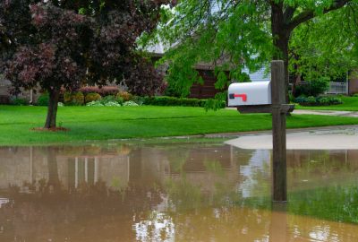 Spring rain water damage
