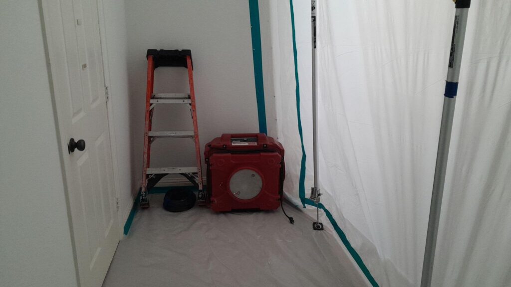 HEPA equipment is next to the concealed area.