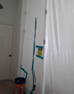 water damage restoration job