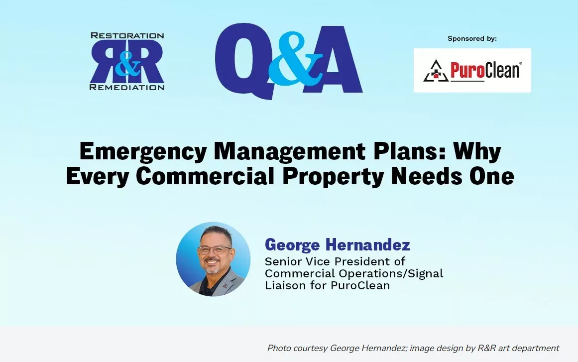 R&R News Article cover for a feature spotlighting PuroClean's George Hernandez