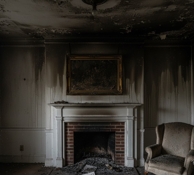 The fireplace caused smoke damage, how do I clean it?