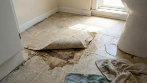 Bathroom Floor Water Damage Repair in Tacoma Washington