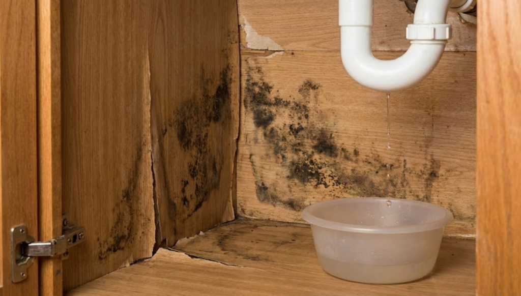 Quick Kitchen Cabinet Water Damage Repair in Tacoma Washington