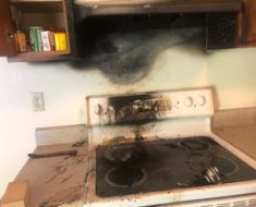 PuroClean of Biloxi Fire damage, grease fire in a kitchen