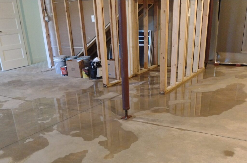 water in basement