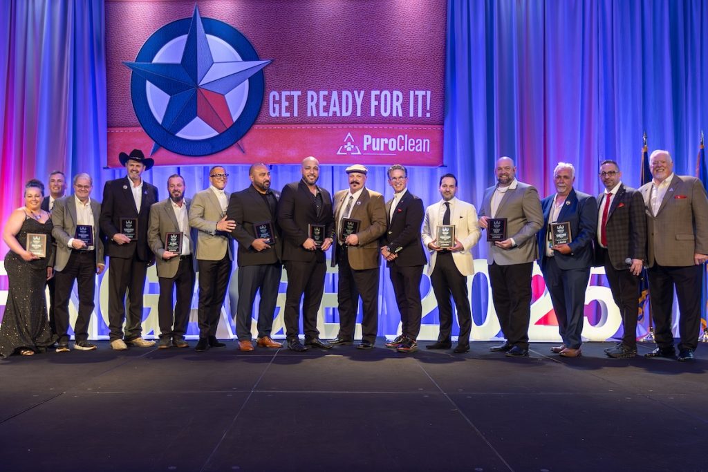 Brand Ambassadors award winners with PuroClean leadership team