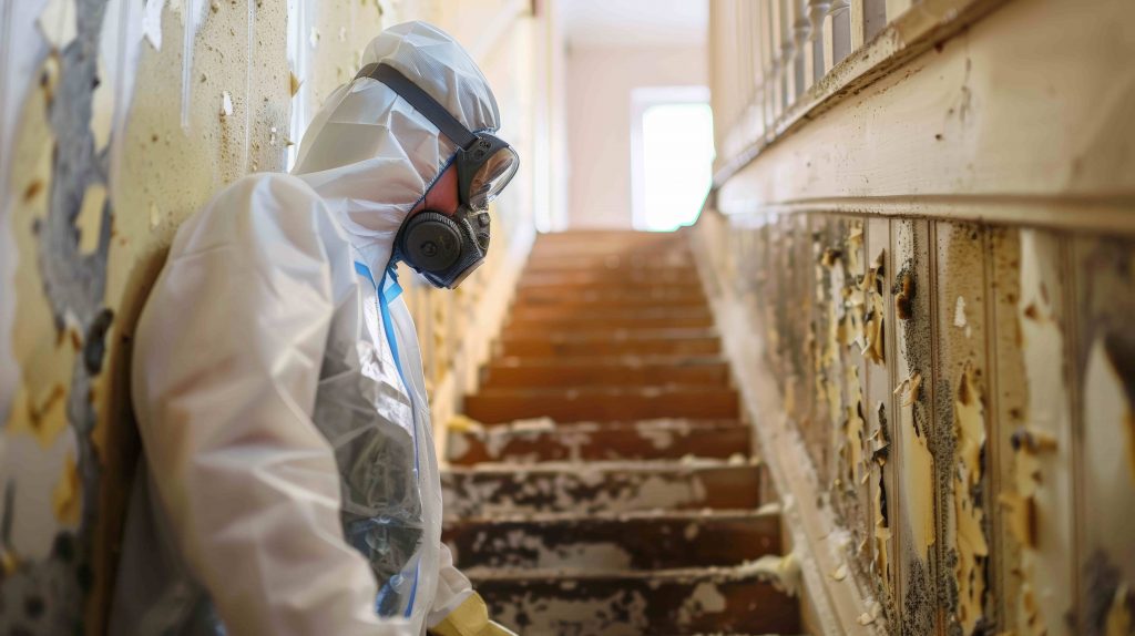 professional mold remediation technicians removing mold inside Florida home