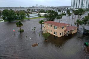 Coastal home in Ormond Beach after heavy rain