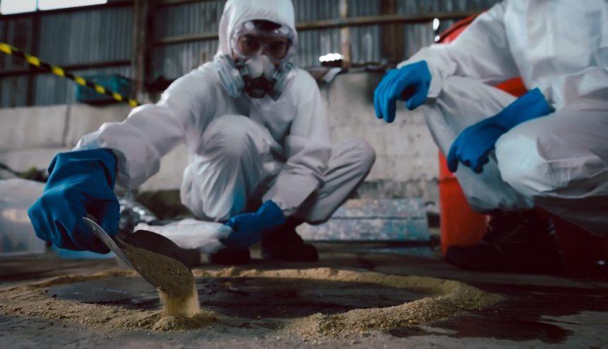 Area secured for biohazard cleanup