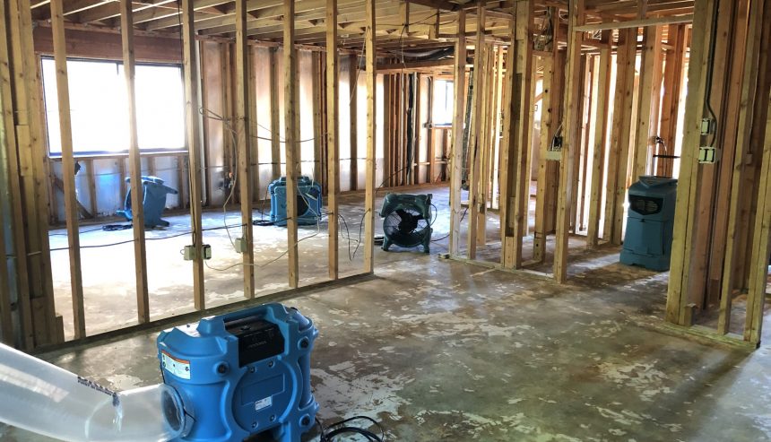 water damage inside residential home Ormond Beach Florida