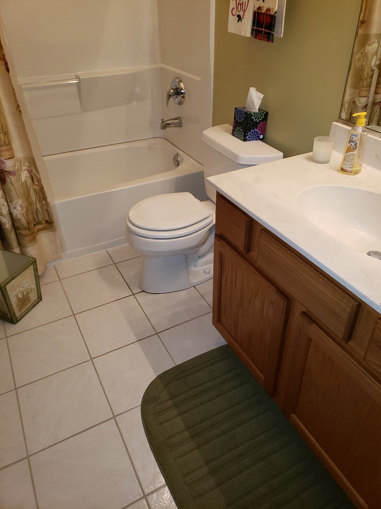 Bathroom before water damage