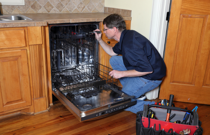 Checking for a dishwasher leak