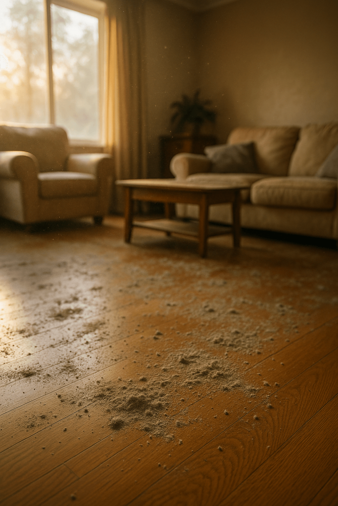 Wildfire ash and toxic lead dust inside a Huntington Park home after LA fires