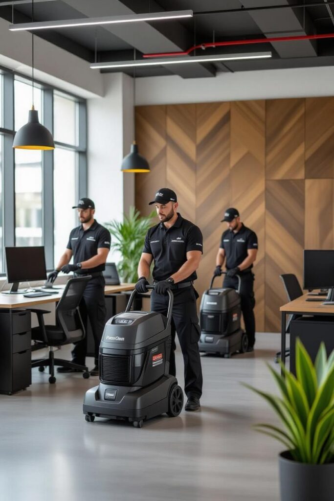 Step-by-step water damage restoration process in Fort Lauderdale including extraction and drying.