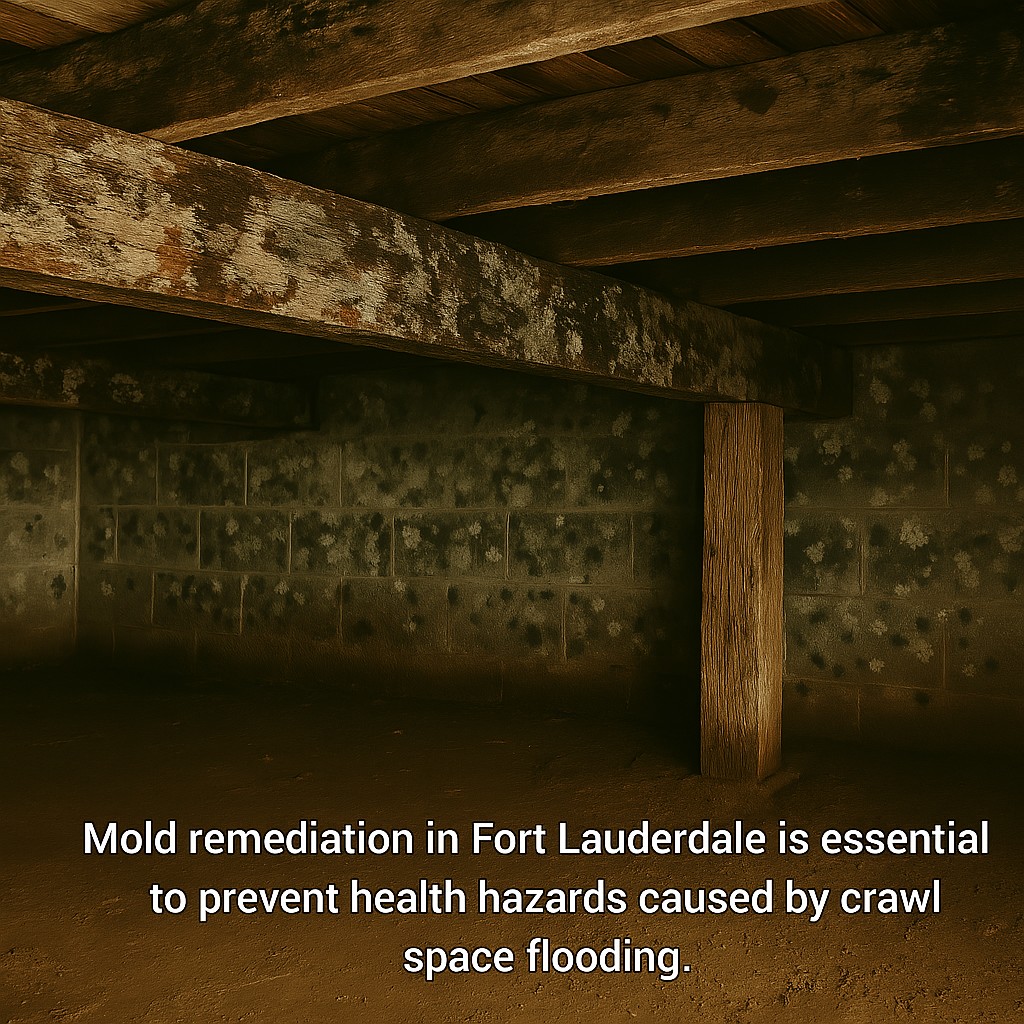 Crawl space flooding in Fort Lauderdale