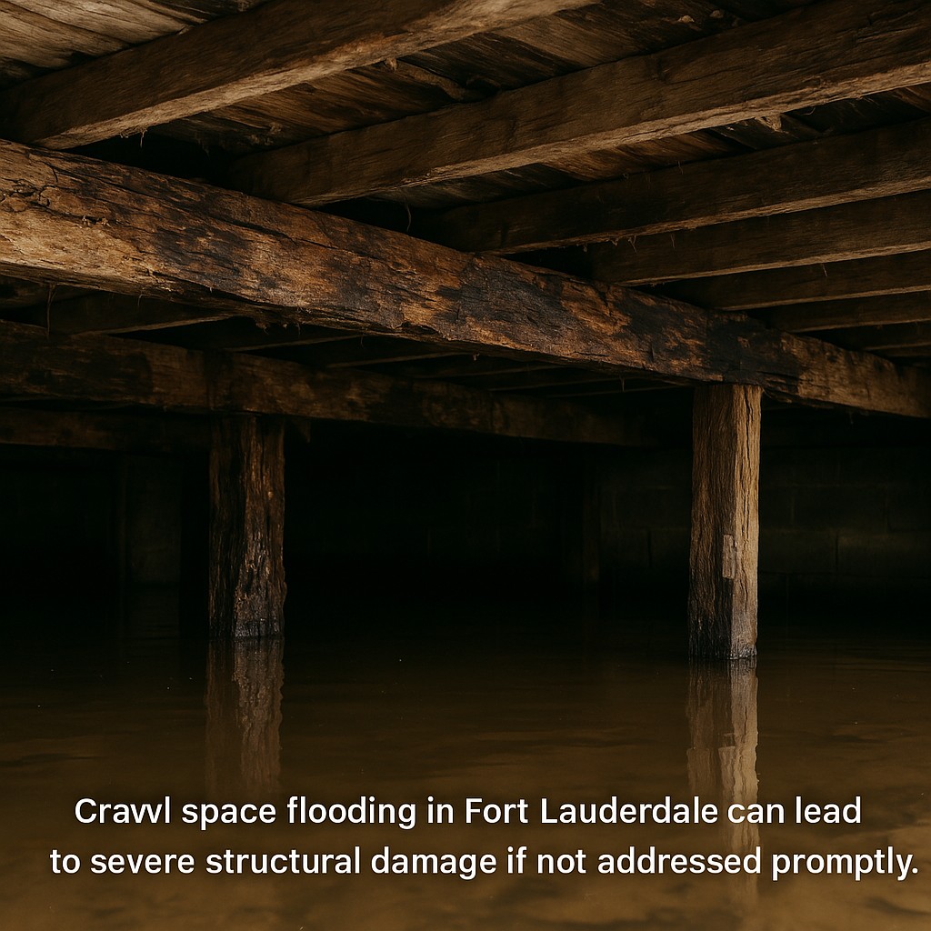 Crawl space flooding in Fort Lauderdale