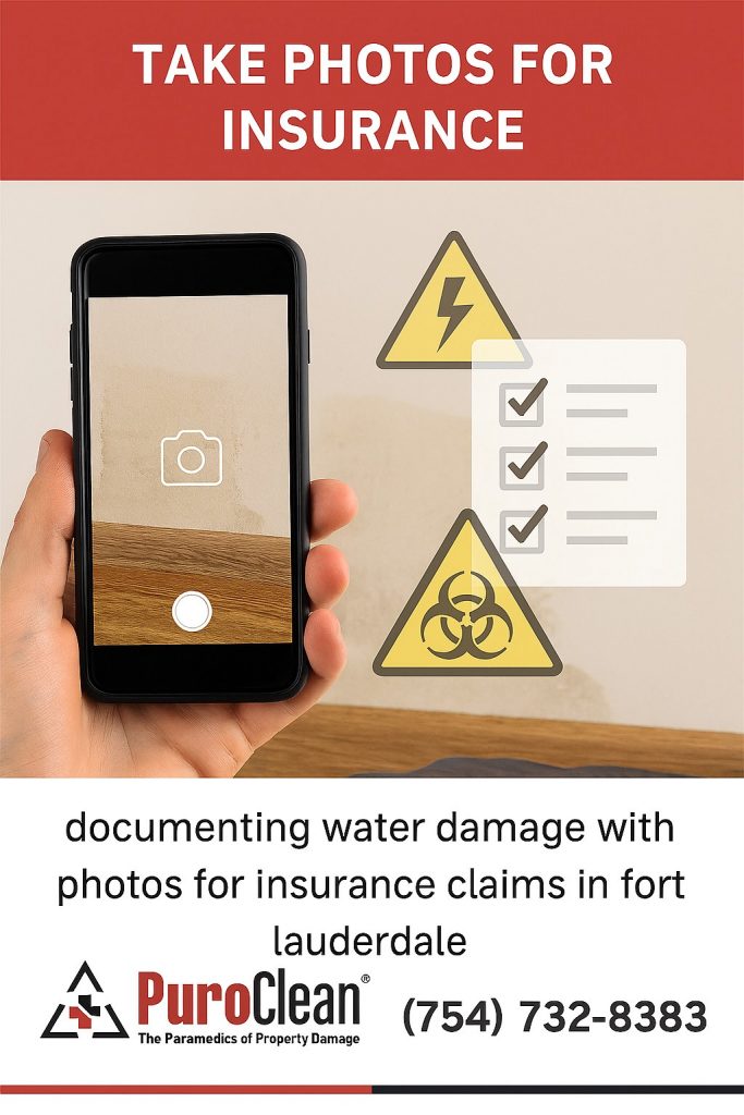 documenting water damage with photos for insurance claims from Water Damage Restoration Fort Lauderdale Tips