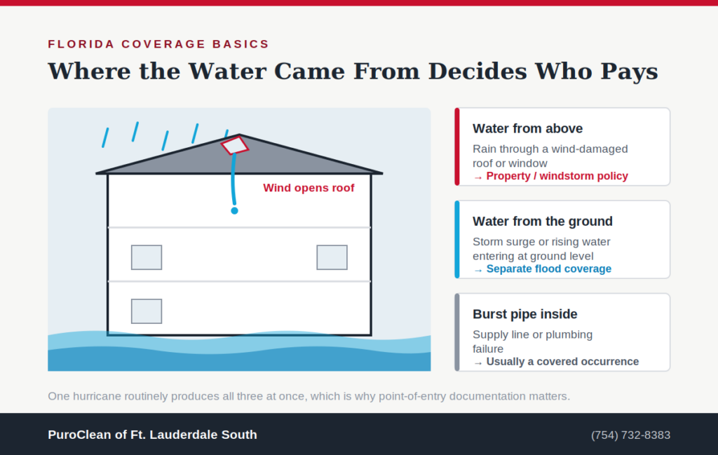 storm water damage flood vs windstorm insurance Florida