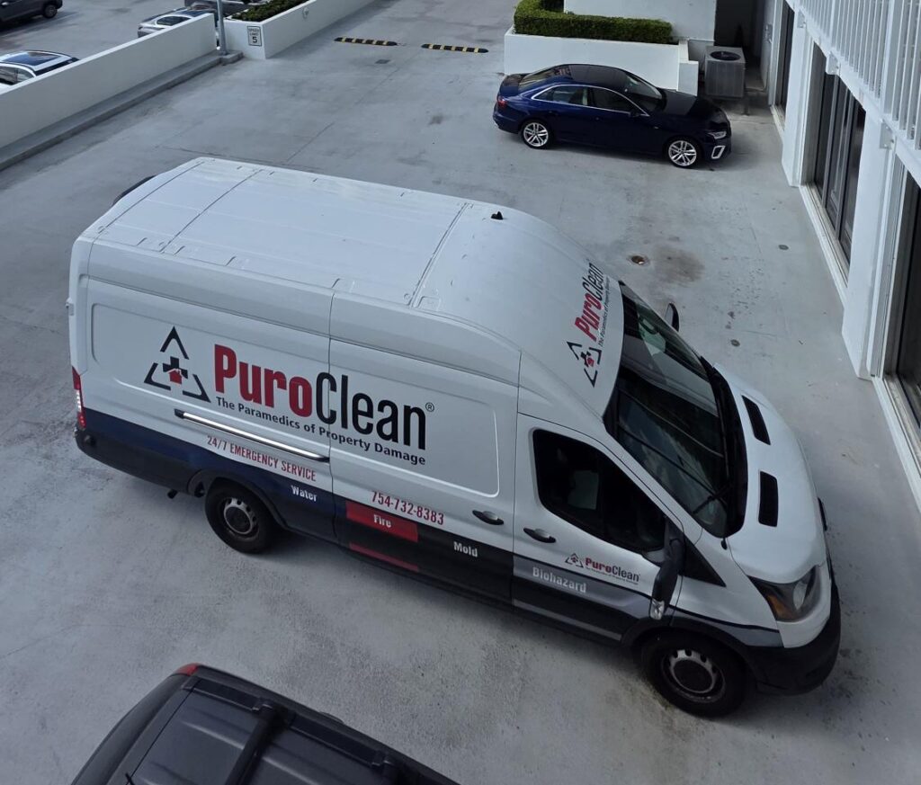 PuroClean of Ft. Lauderdale South technician at a hoarding cleanup in Fort Lauderdale.