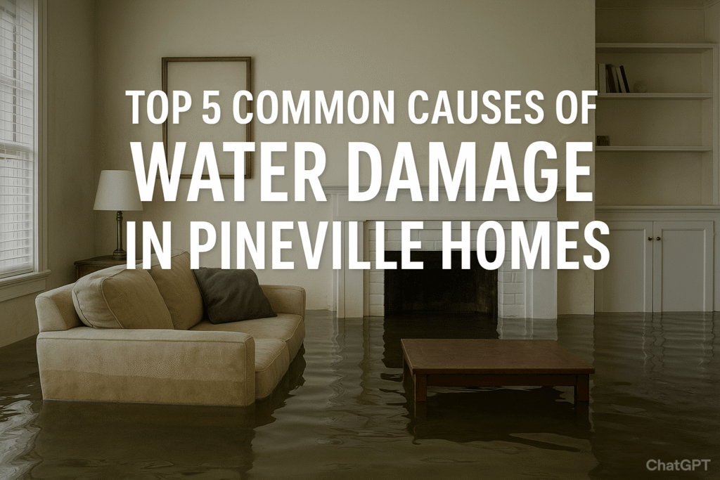 Top 5 common causes of Water Damge in Pineville-min