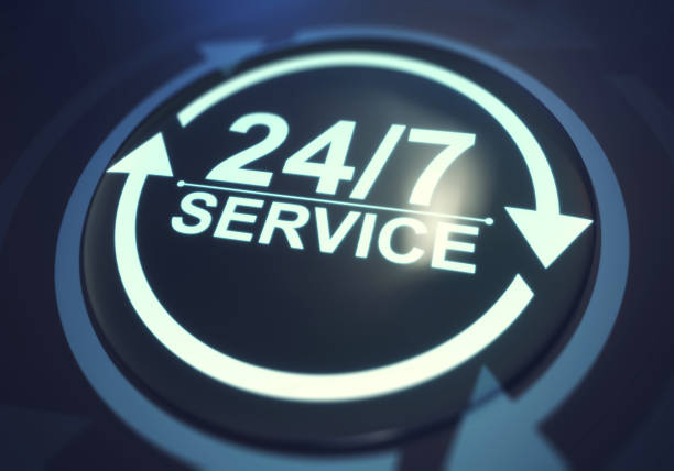 Full time service concept. 24/7 mold removal service in plantation