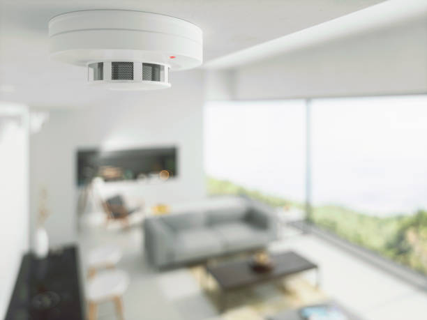 Smoke detector on celing