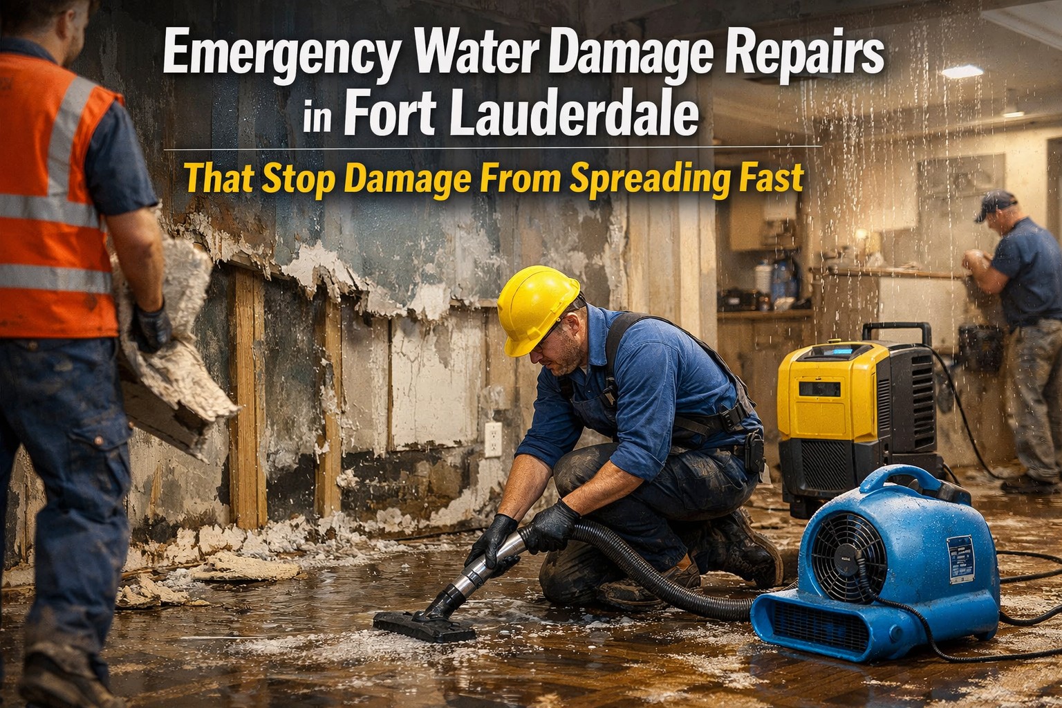Emergency Water Damage Repairs in Fort Lauderdale That Stop Damage From Spreading Fast