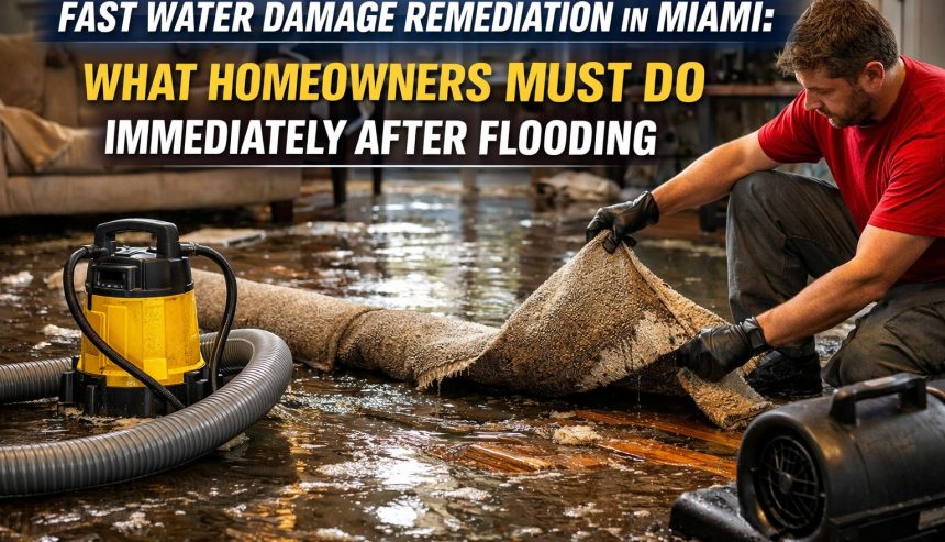 Fast water damage remediation in Miami