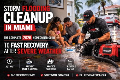 Storm flooding cleanup in Miami