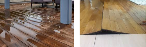 water damage faqs ; timeline comparison showing water damage spreading in a home within 24 to 72 hours