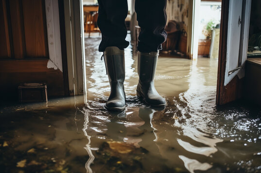 homeowner practicing safety steps knowing what to do after flooding in home